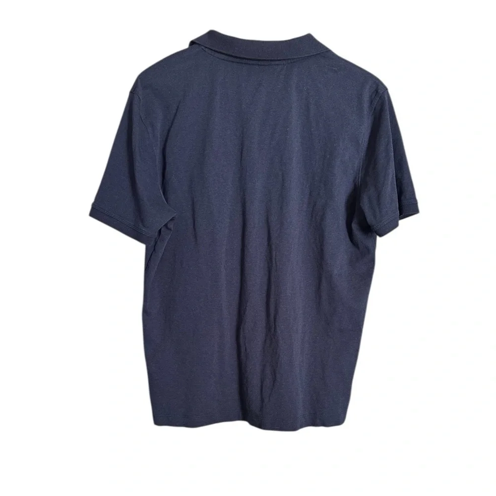 Banana Republic Polo Shirt with Blue w/ white piping. Luxe Touch slim  Large